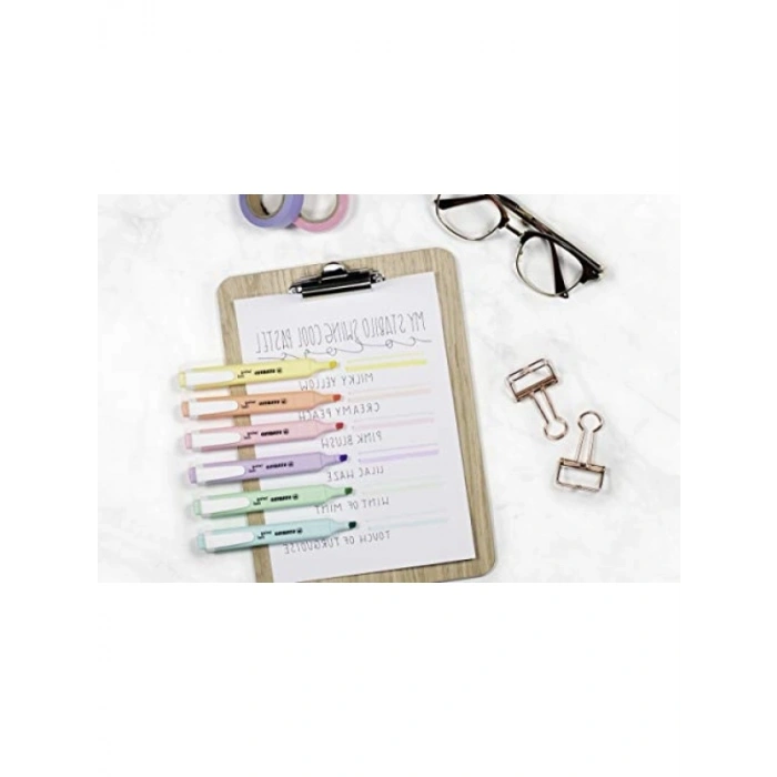 Pastel ve Fosforlu İki Uçlu Kalem - Pembe