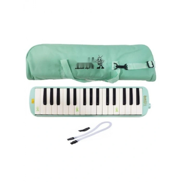 Pastel Yeşil Melodika - 32 Tuşlu Taşıma Çantası ile