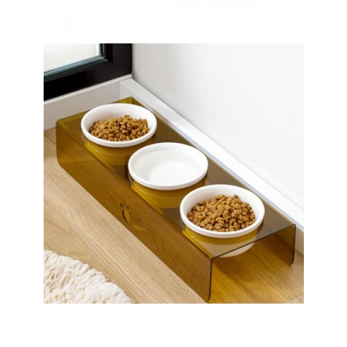 Pati Desenli Şeffaf Mama Kabı - Üçlü Set (44x15 cm)