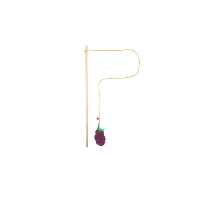 Patlıcan Temalı Kedi Oltası - Eğlenceli Oyun