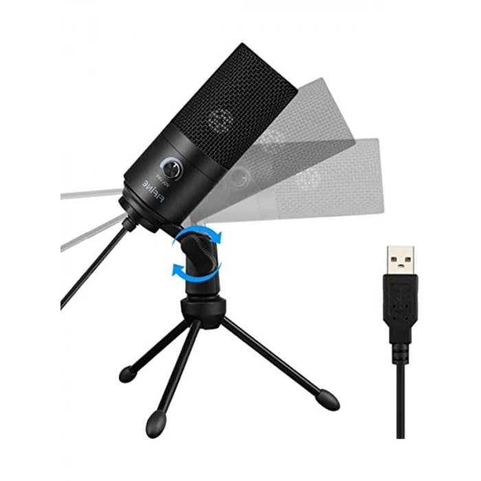 PC ve MAC İçin Standlı Podcast Mikrofon, Stüdyo Kalitesi