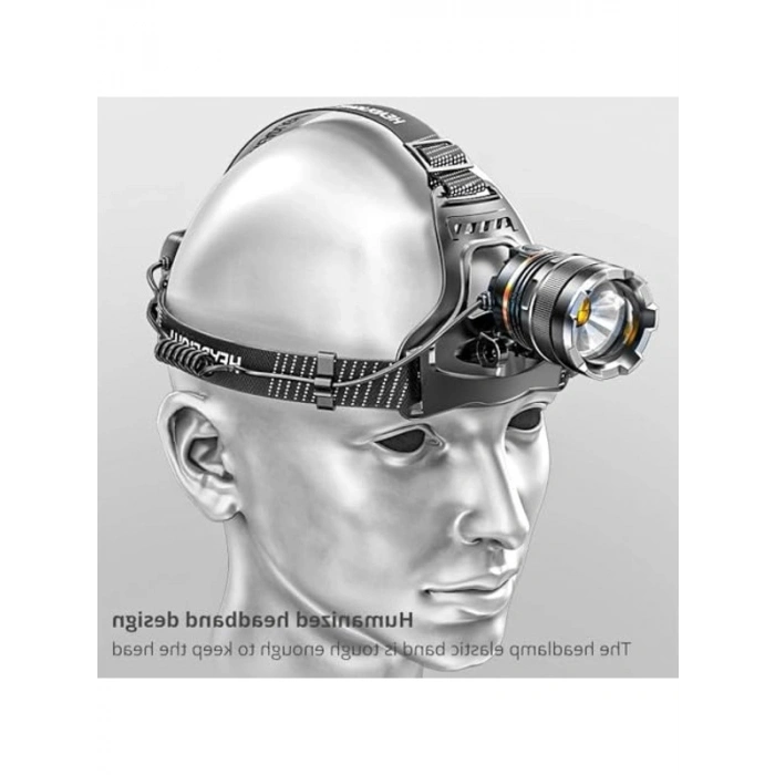 Peak Ps-8002 Sensörlü Zoomlu fesyonel 3000 Lümen X50 Led Usbli Şarjlı Kafa Lambası          [ A+++]