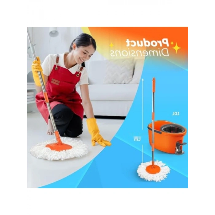 Pedallı Otomatik Temizlik Seti, Ergonomik Mop ve 360° Döner Başlık
