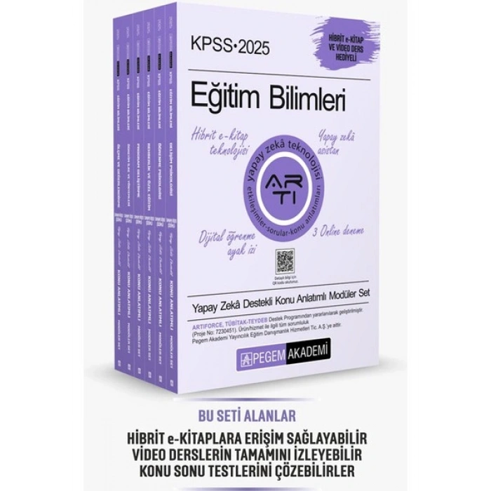 Pegem Akademi Yayıncılık 2025 KPSS Eğitim Bilimleri Konu Anlatımlı Modüler Set (6 Kitap)