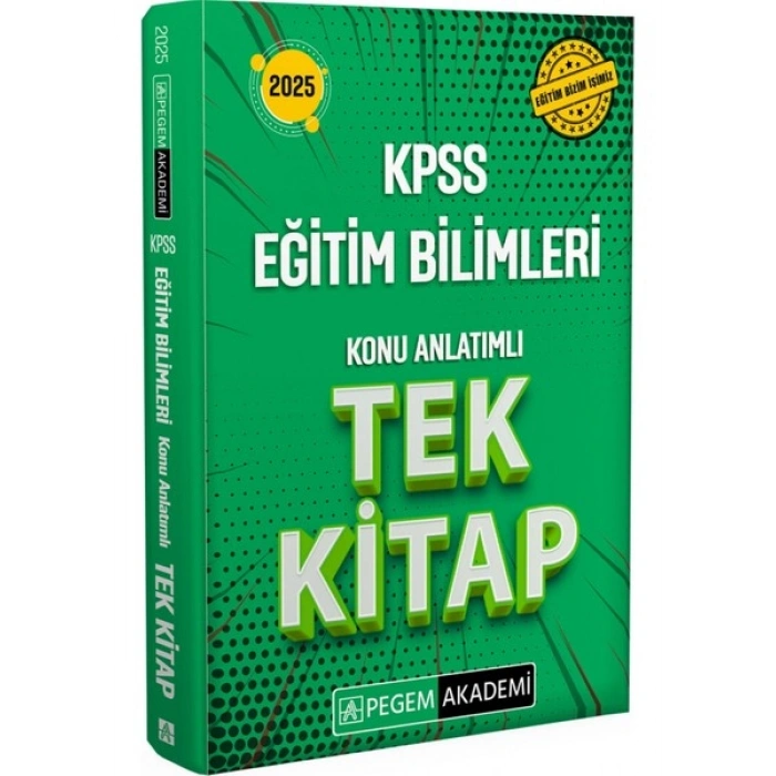 Pegem Akademi Yayıncılık 2025 KPSS Eğitim Bilimleri Konu Anlatımlı Tek Kitap