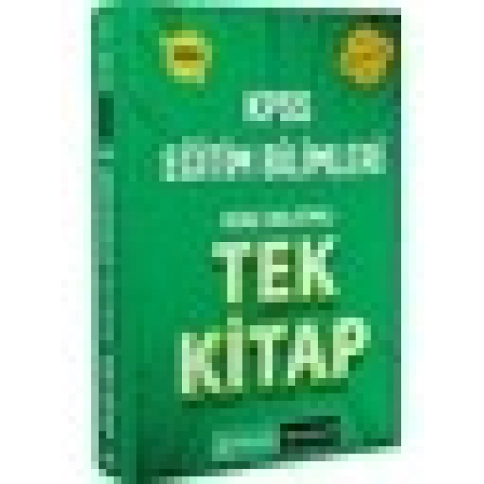 Pegem Akademi Yayıncılık 2025 KPSS Eğitim Bilimleri Konu Anlatımlı Tek Kitap