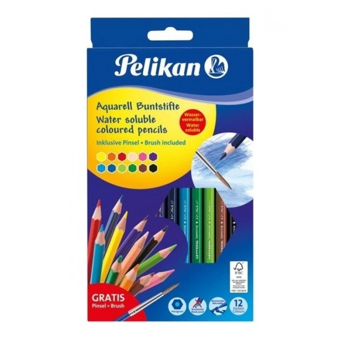 Pelikan Aquarell Kuru Boya 12LI Kutu