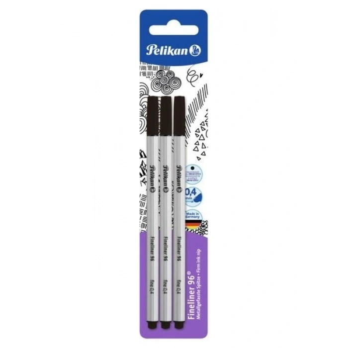 Pelikan Fineliner 3lü Blister Siyah