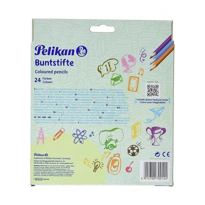 Pelikan Kuru Boya Kalemi Üçgen 24 Lü Kutu