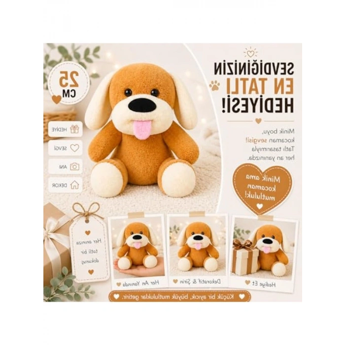 Peluş Ayıcık Figürü - 20-25 cm Boyutunda Sevimli Hediye