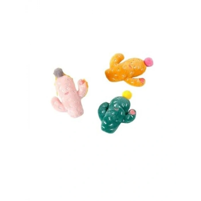 Peluş Kaktüs Figürü, Kedi Oyuncağı, 8 cm