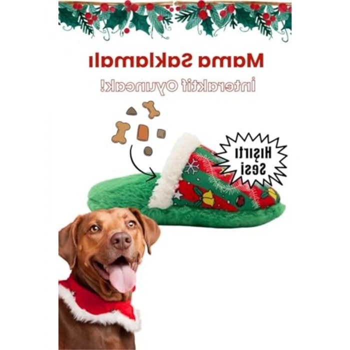 Peluş Terlikli Sesli Zeka Oyuncağı ile Eğlenceli Köpek Oyunları