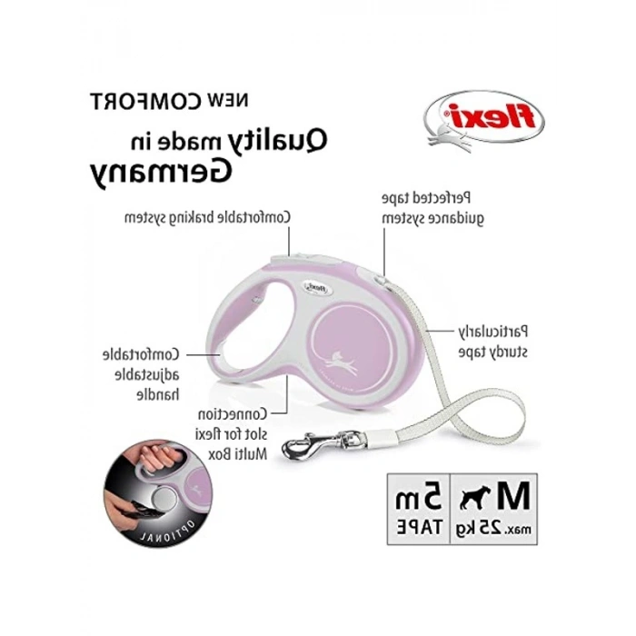 Pembe 5MT Şerit Tasma, New Comfort M Beden