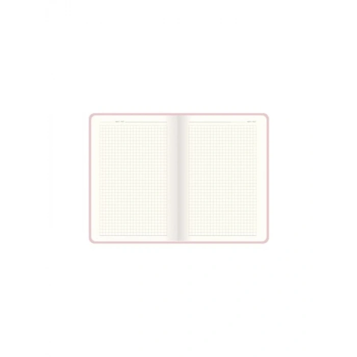 Pembe Ciltli Kareli Defter, 96 Yaprak ve Lastikli