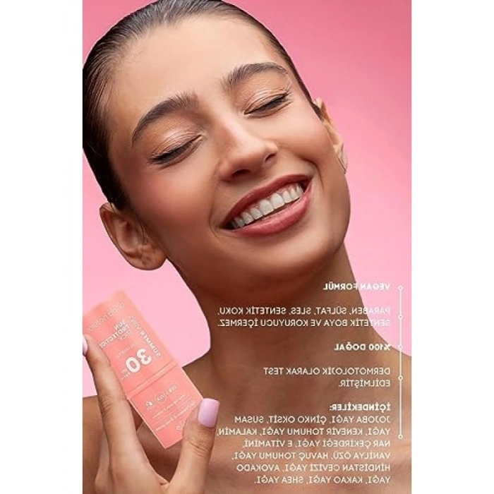 Pembe Güneş Koruyucu Stick 30 SPF Kalamin İçerikli