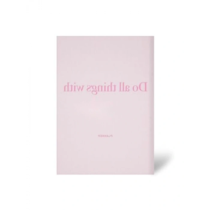 Pembe Keten Kapaklı Planlayıcı Ajanda - 15x21 cm