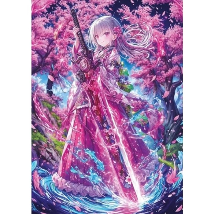 Pembe Kılıç Temalı 1000 Parça Puzzle