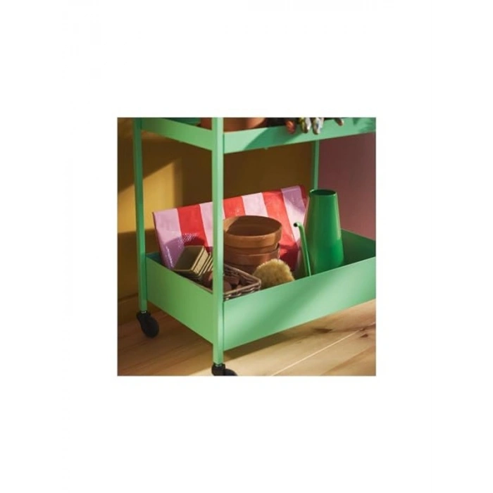 Pembe-Kırmızı Renkli Saksı Matı, 56x56x12 cm Ölçülerinde
