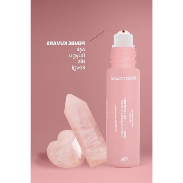 Pembe Kuvars Roll On Yüz Masaj Serumu 10 ml