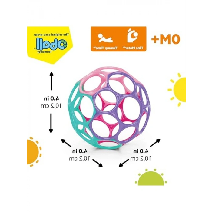 Pembe-Mor Renkli Oball Klasik Top - Eğlenceli Oyun
