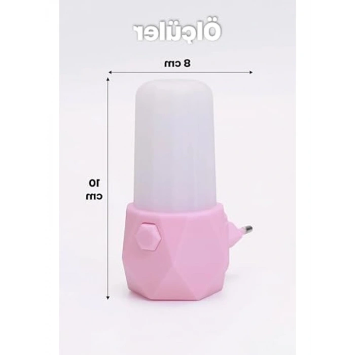 Pembe Prizma Gece Lambası, Şık Aydınlatma için Enerji Tasarruflu Çözüm