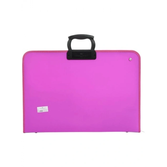 Pembe Proje Çantası, Taşıma Askılığı, Şeffaf Kalemlik