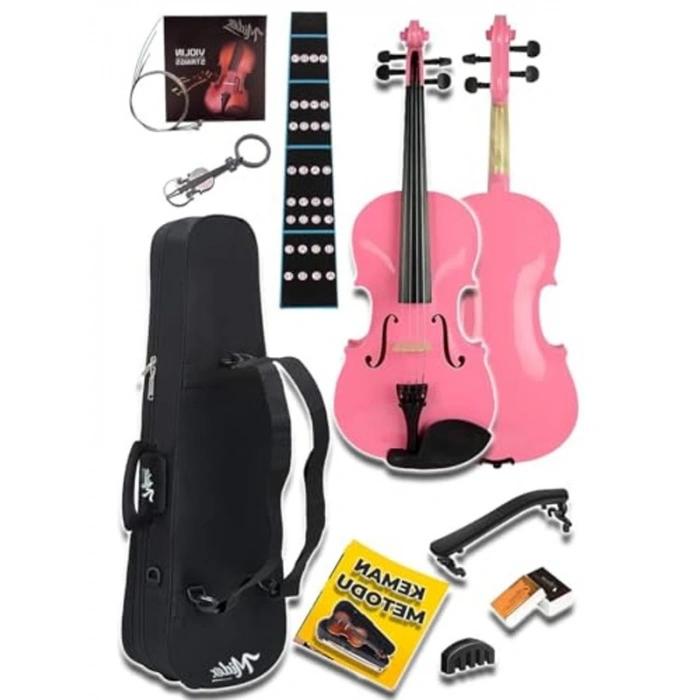 Pembe Renkli 1/2 Çocuk Kemanı, 8-10 Yaş Arası