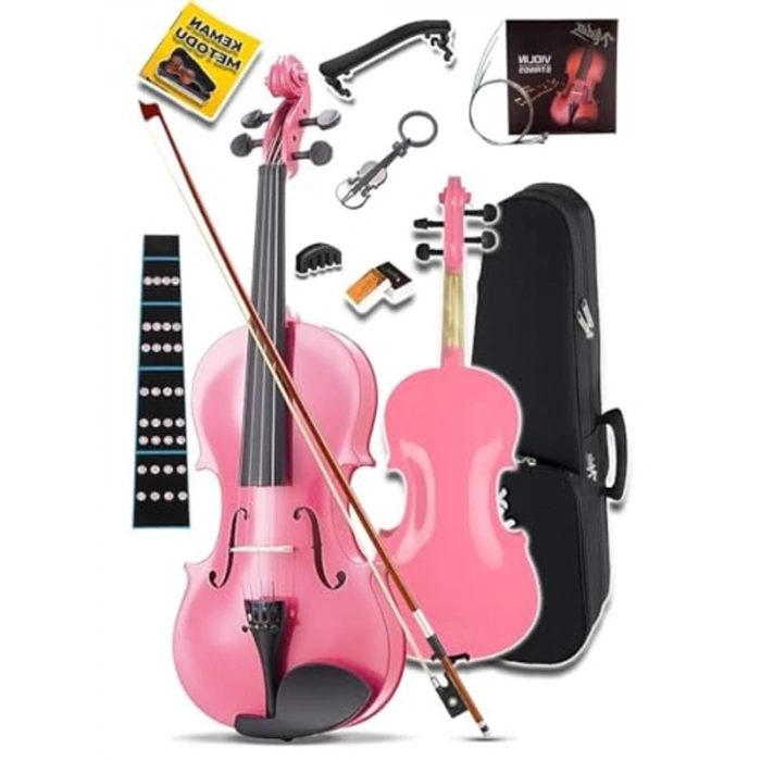 Pembe Renkli 1/2 Çocuk Kemanı, 8-10 Yaş Arası