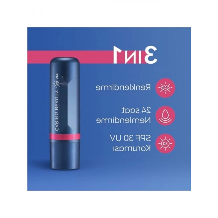 Pembe Renkli Dudak Bakım Kremi, 4,8g - 24 Saat Nemlendirme, E Vitamini, Shea Yağı