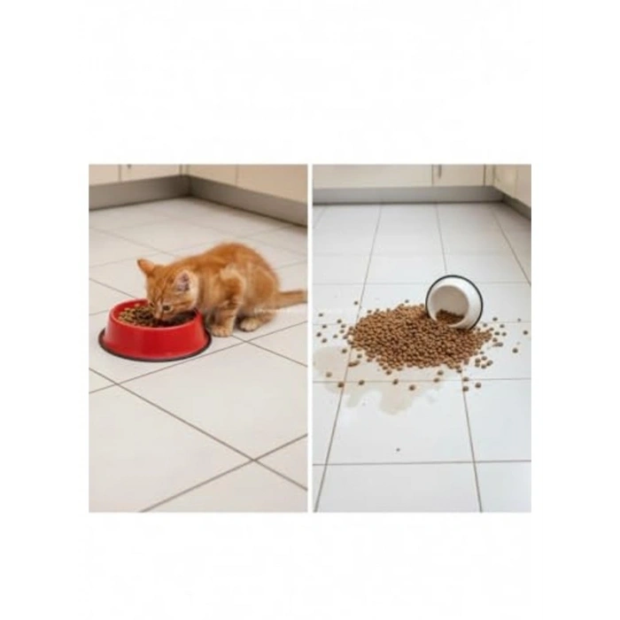 Pembe Renkli Metal Kedi ve Köpek Su Kabı - Dayanıklı Tasarım