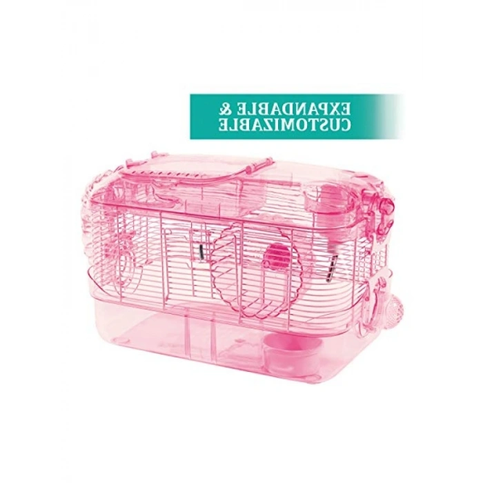 Pembe Yaşam Alanı İçin Evcil Hayvan Kafesi