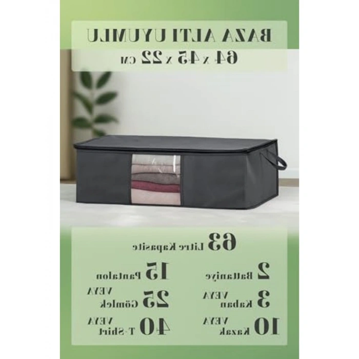 Pencereli Baza Hurç Seti, 64 * 45 * 22 Cm Ölçülerinde Düzenleyici