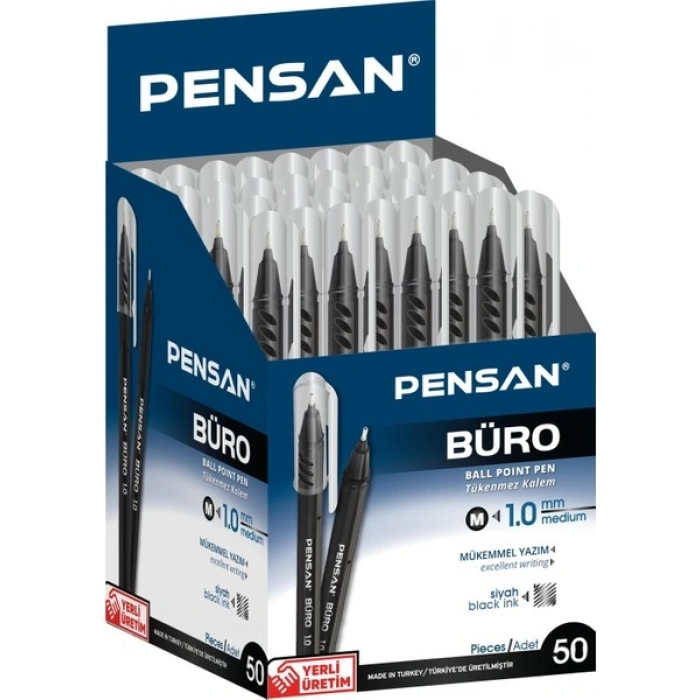 Pensan 2270 Büro 1 mm Siyah Tükenmez Kalem 50li Kutu