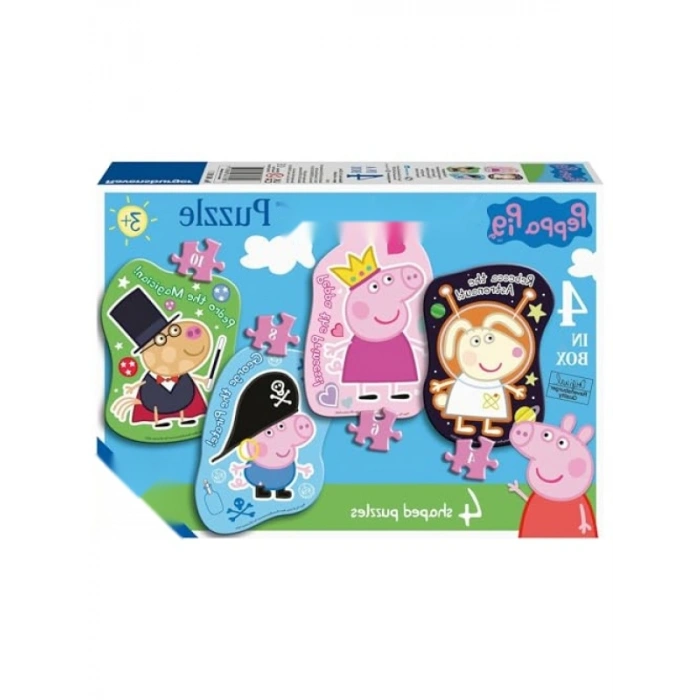 Peppa Pig Temalı Yapboz Seti - 4/6/8/10 Parça Seçenekleri