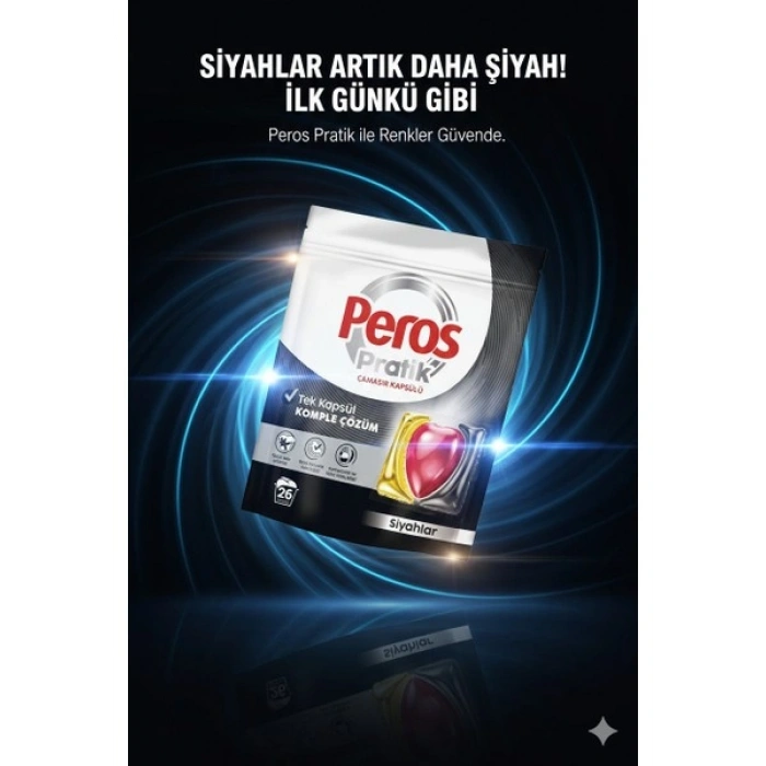 Peros Pratik Siyahlar 26lı Çamaşır Kapsülü
