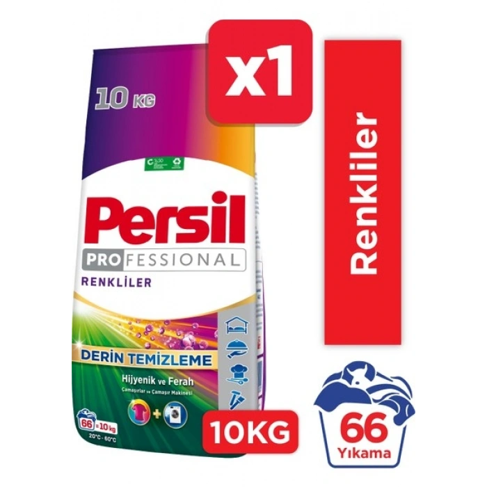 Persil 10kg Toz Çamaşır Deterjanı Renkliler (66 Yıkama)