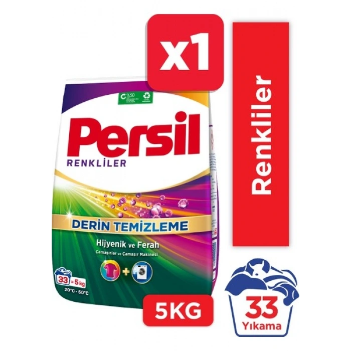 Persil 5 kg Toz Çamaşır Deterjanı Renkliler (33 Yıkama)