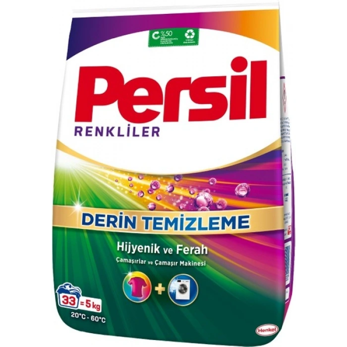 Persil 5 kg Toz Çamaşır Deterjanı Renkliler (33 Yıkama)