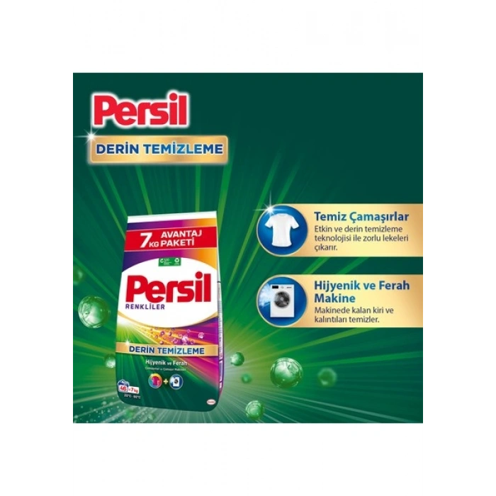 Persil 7kg Toz Çamaşır Deterjanı Renkliler (46 Yıkama)