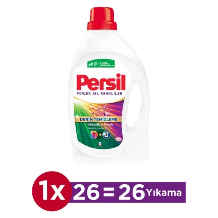 Persil Power Jel Derin Temizleme Plus Çamaşır Deterjanı Renkliler 1690 ml (26 Yıkama)