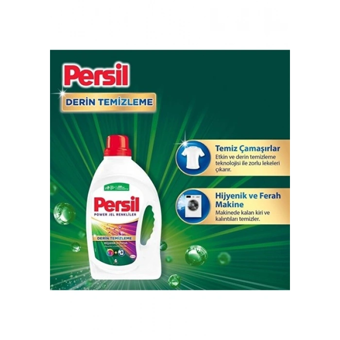 Persil Power Jel Derin Temizleme Plus Çamaşır Deterjanı Renkliler 1690 ml (26 Yıkama)