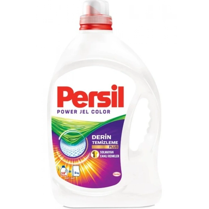 Persil Power Jel Derin Temizleme Plus Sıvı Çamaşır Deterjanı Renkliler 2470 ml (38Yıkama)