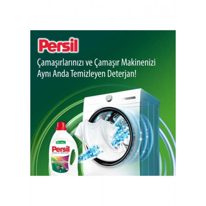 Persil Power Jel Derin Temizleme Plus Sıvı Çamaşır Deterjanı Renkliler 2470 ml (38Yıkama)