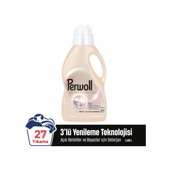 Perwoll Açık Renkliler İçin Hassas Sıvı Bakım Deterjanı 1485Ml (27 Yıkama)