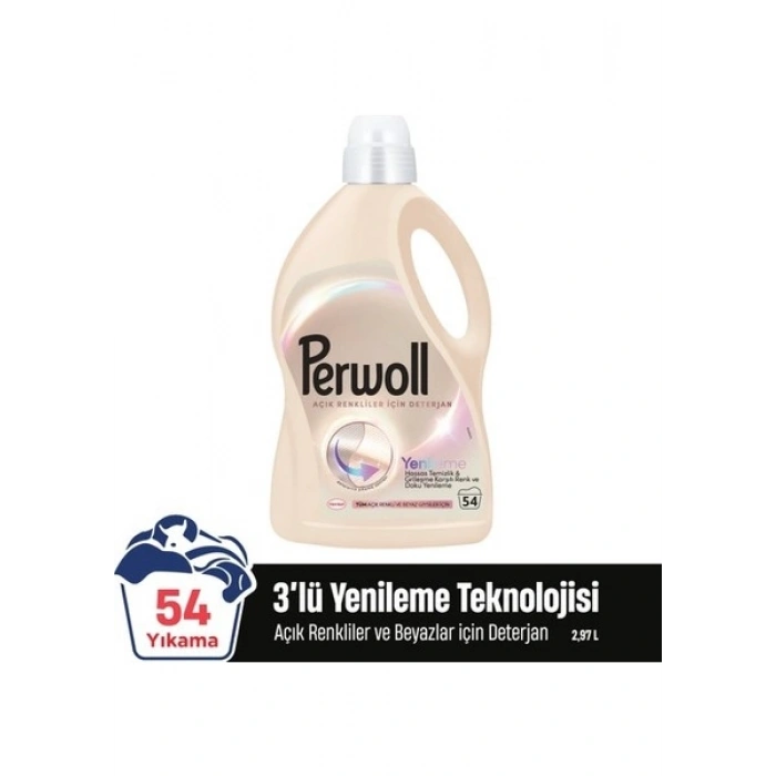 Perwoll Açık Renkliler İçin Hassas Sıvı Bakım Deterjanı 2970Ml (54 Yıkama)