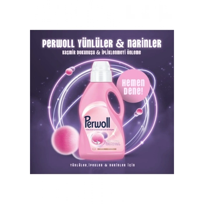 Perwoll Yünlüler ve Narinler İçin Hassas Bakım Sıvı Deterjanı 2970 ml (54 Yıkama)