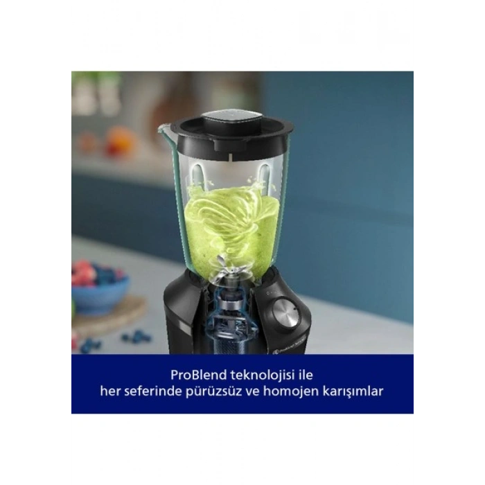 Philips 3000 Serisi Blender ProBlend Crush Teknolojisi 600W, 2 Lt, 2 Hız Ayarı + Darbe, Cam Hazne, HR2291/41