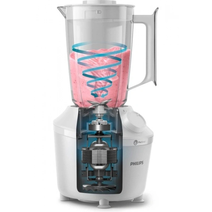 Philips 3000 Serisi Blender, ProBlend Teknolojisi, 450W, 1,9 Lt, Paslanmaz Çelik Bıçaklar, Beyaz, HR2041/00