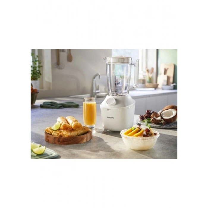 Philips 3000 Serisi Blender, ProBlend Teknolojisi, 450W, 1,9 Lt, Paslanmaz Çelik Bıçaklar, Beyaz, HR2041/00