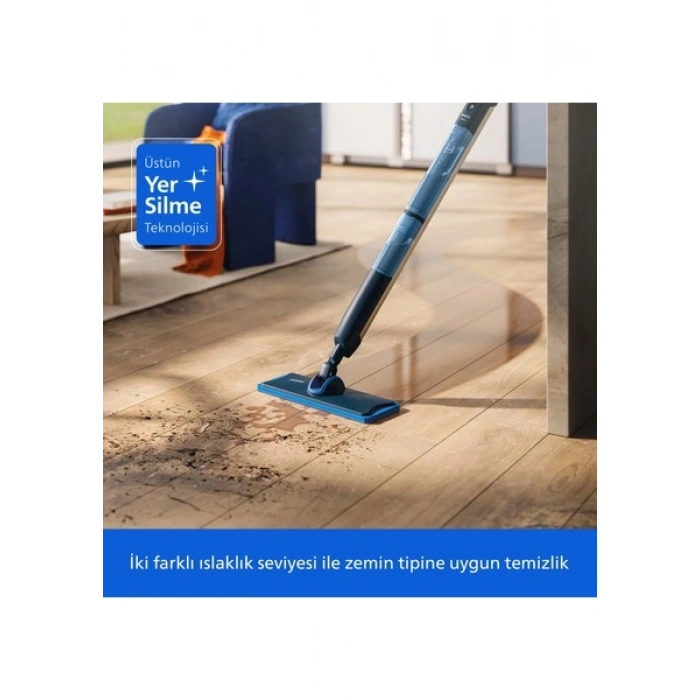 Philips 5000 Serisi OneUp Elektrikli Mop, 360° başlık ile zahmetsiz kullanım, (XV5113/01)